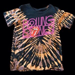 Haus of Hendo Hand Dyed  Black and Orange Tie-Dye Tee